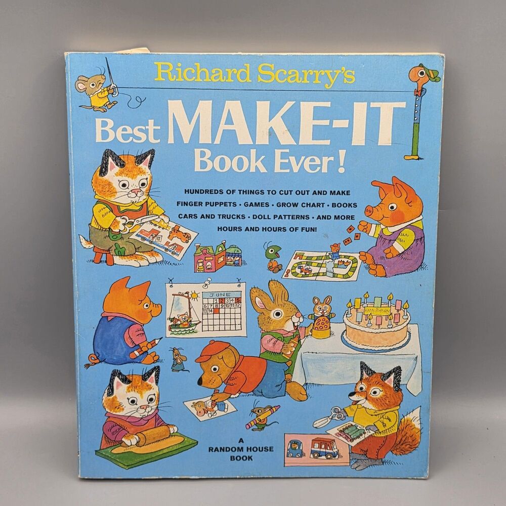 Richard Scarry's Best Make-It Book Ever 1977 Paperback READ